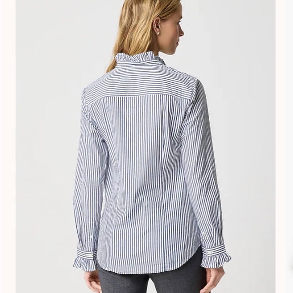 J. Crew Factory Ruffleneck button-up top - Picture 2 of 6